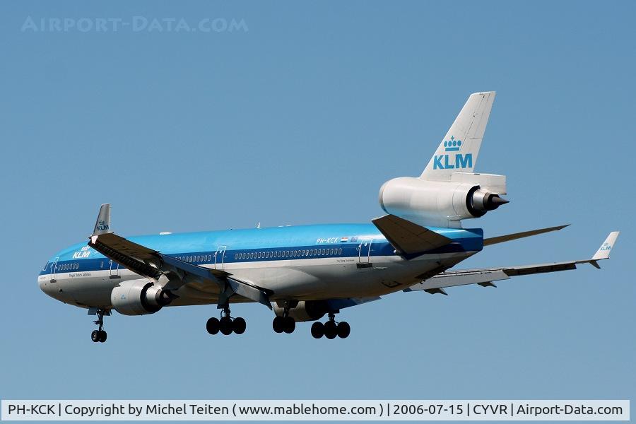 PH-KCK, 1997 McDonnell Douglas MD-11 C/N 48564, KLM flight arriving from Amsterdam