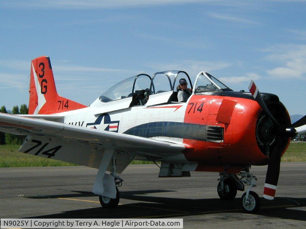 N9025Y, 1956 North American T-28C Trojan C/N 226-152, In Driggs, ID, now lives in Sacramento, Calif.