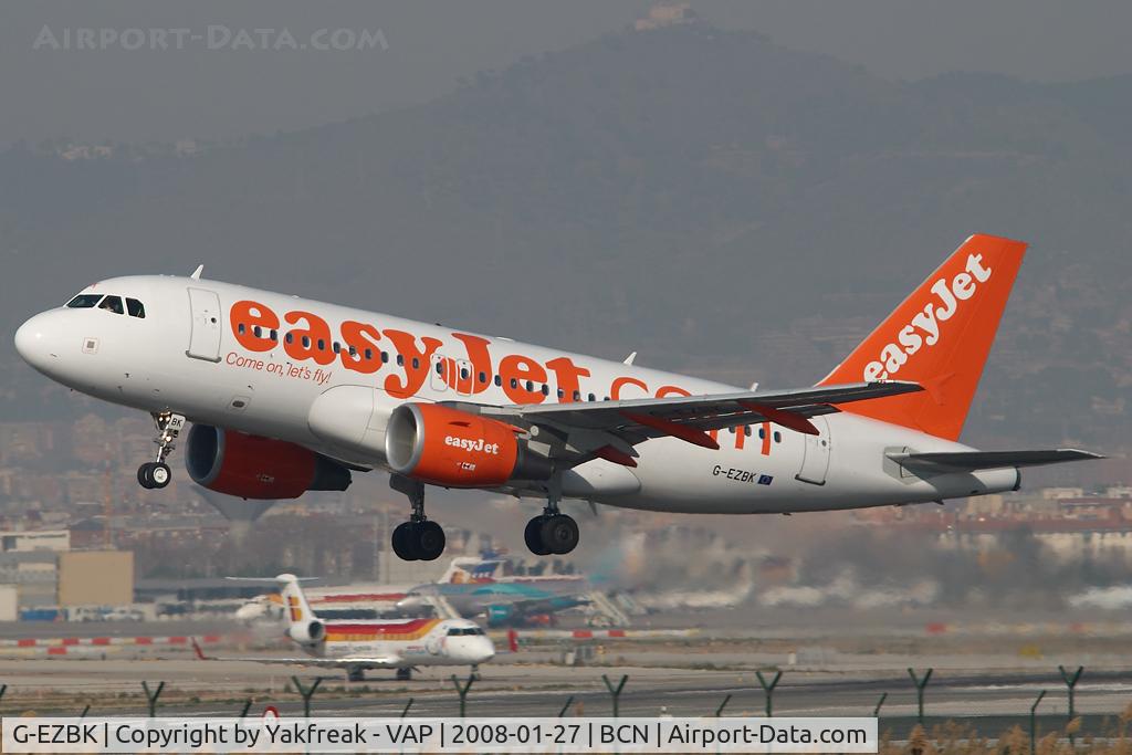 G-EZBK, 2007 Airbus A319-111 C/N 3041, Easyjet Airbus 319