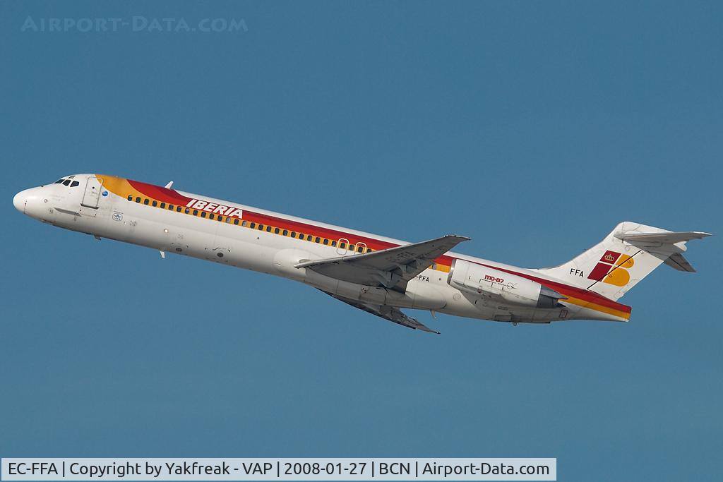 EC-FFA, 1991 McDonnell Douglas MD-87 (DC-9-87) C/N 53209, Iberia MD87
