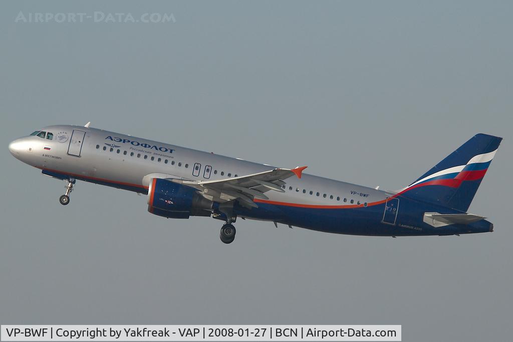 VP-BWF, 2003 Airbus A320-214 C/N 2144, Aeroflot Airbus 320