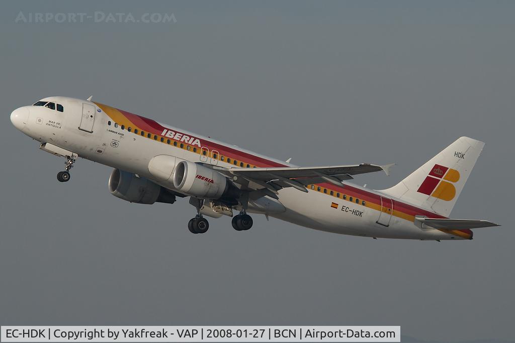 EC-HDK, 1999 Airbus A320-214 C/N 1067, Iberia Airbus 320