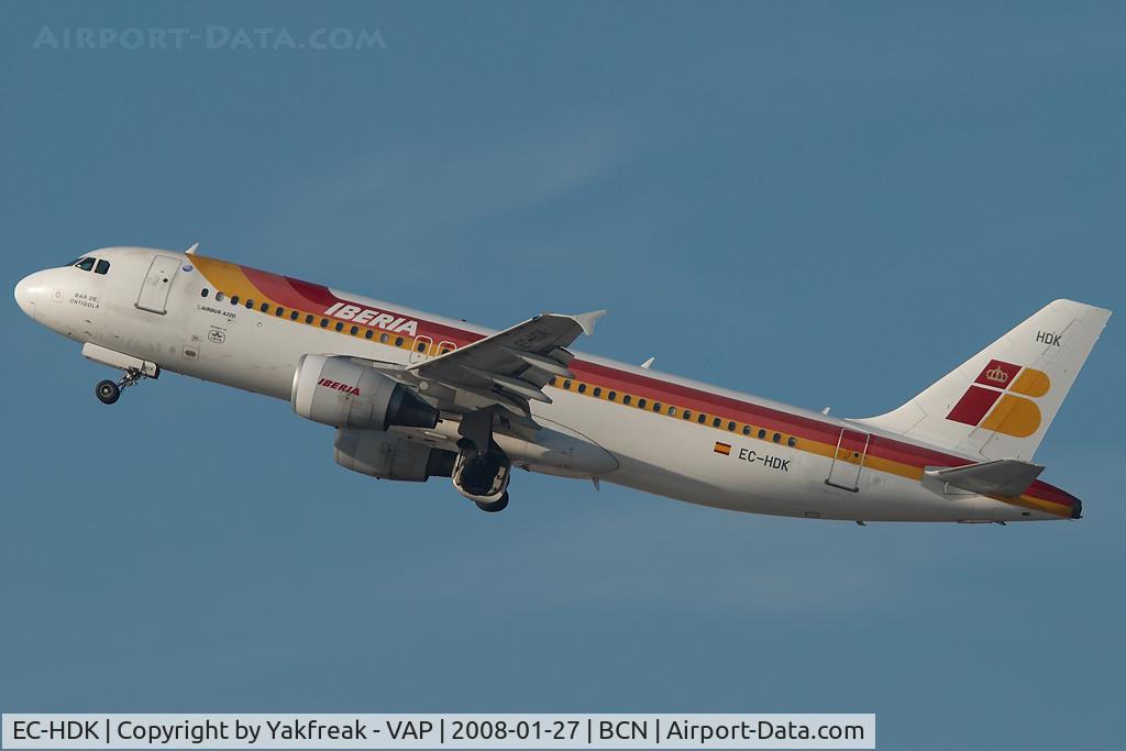 EC-HDK, 1999 Airbus A320-214 C/N 1067, Iberia Airbus 320