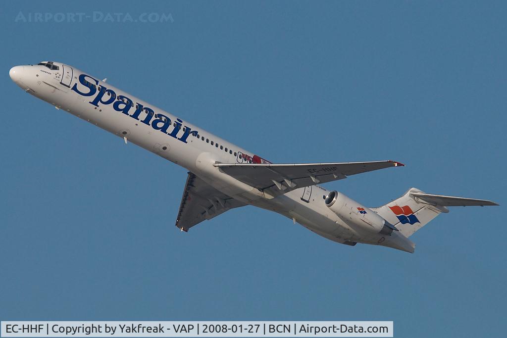 EC-HHF, 1988 McDonnell Douglas MD-82 (DC-9-82) C/N 49509, Spanair MD80