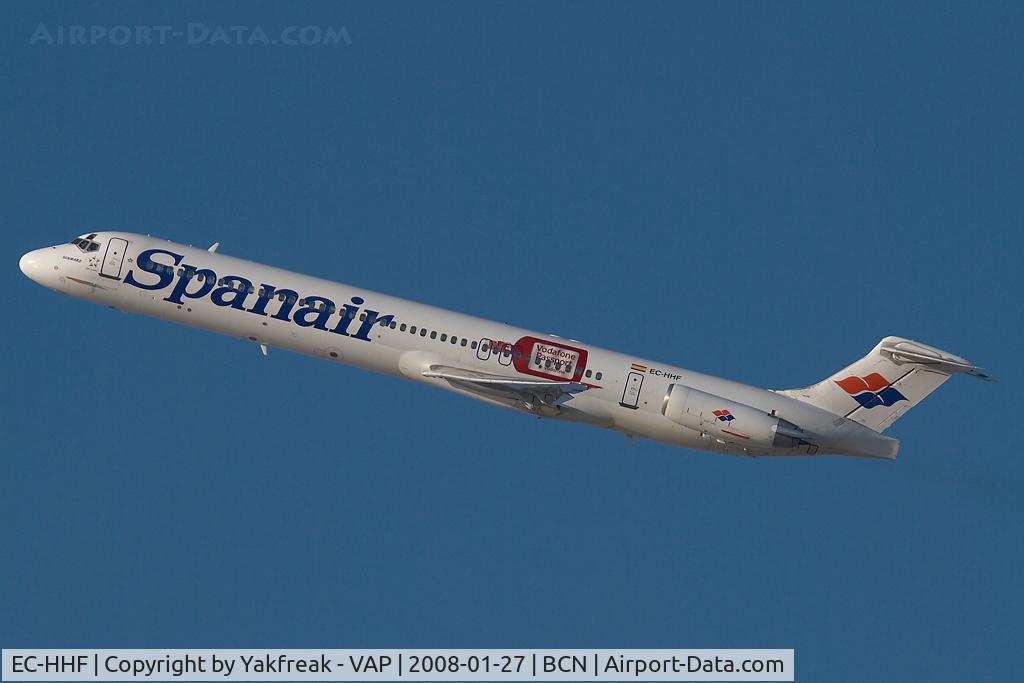 EC-HHF, 1988 McDonnell Douglas MD-82 (DC-9-82) C/N 49509, Spanair MD80