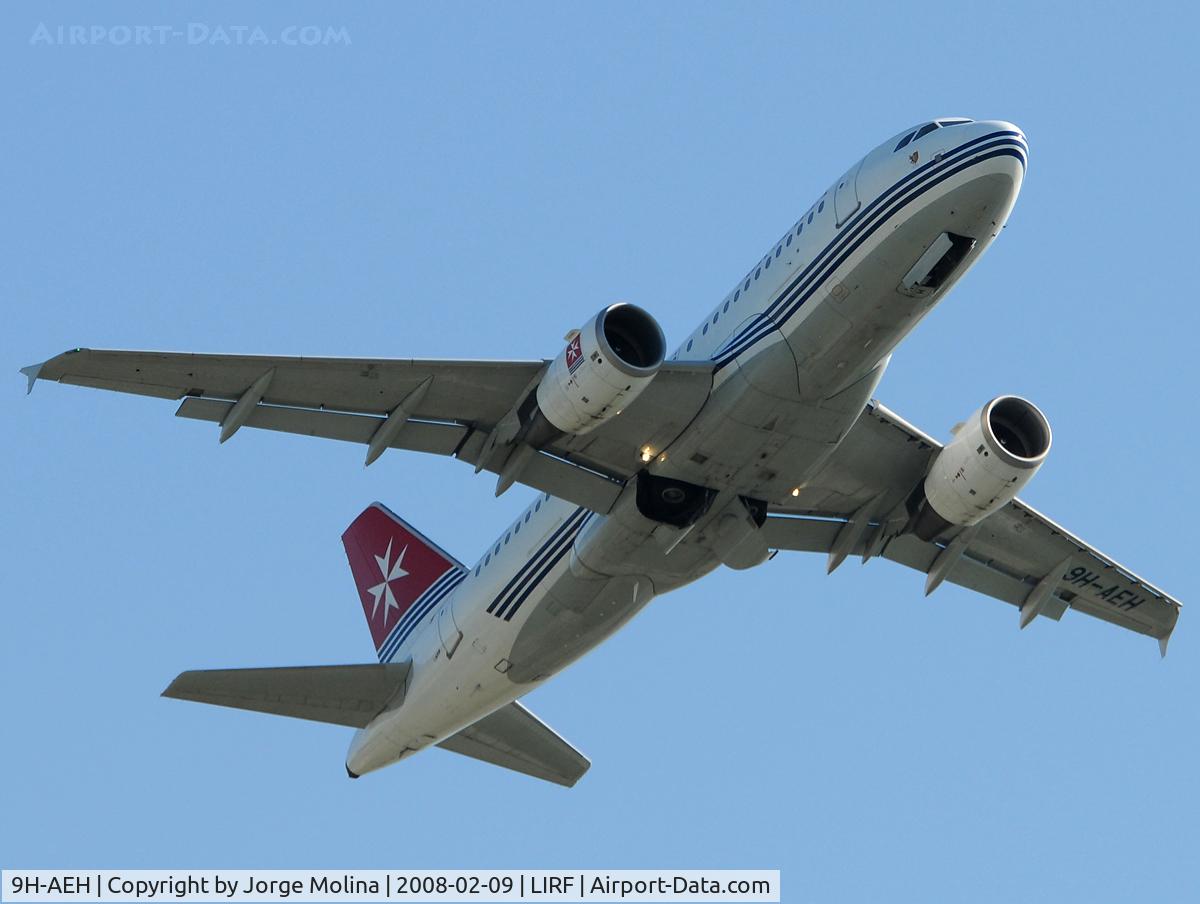 9H-AEH, 2004 Airbus A319-111 C/N 2122, Taking off RWY 25 of FCO.