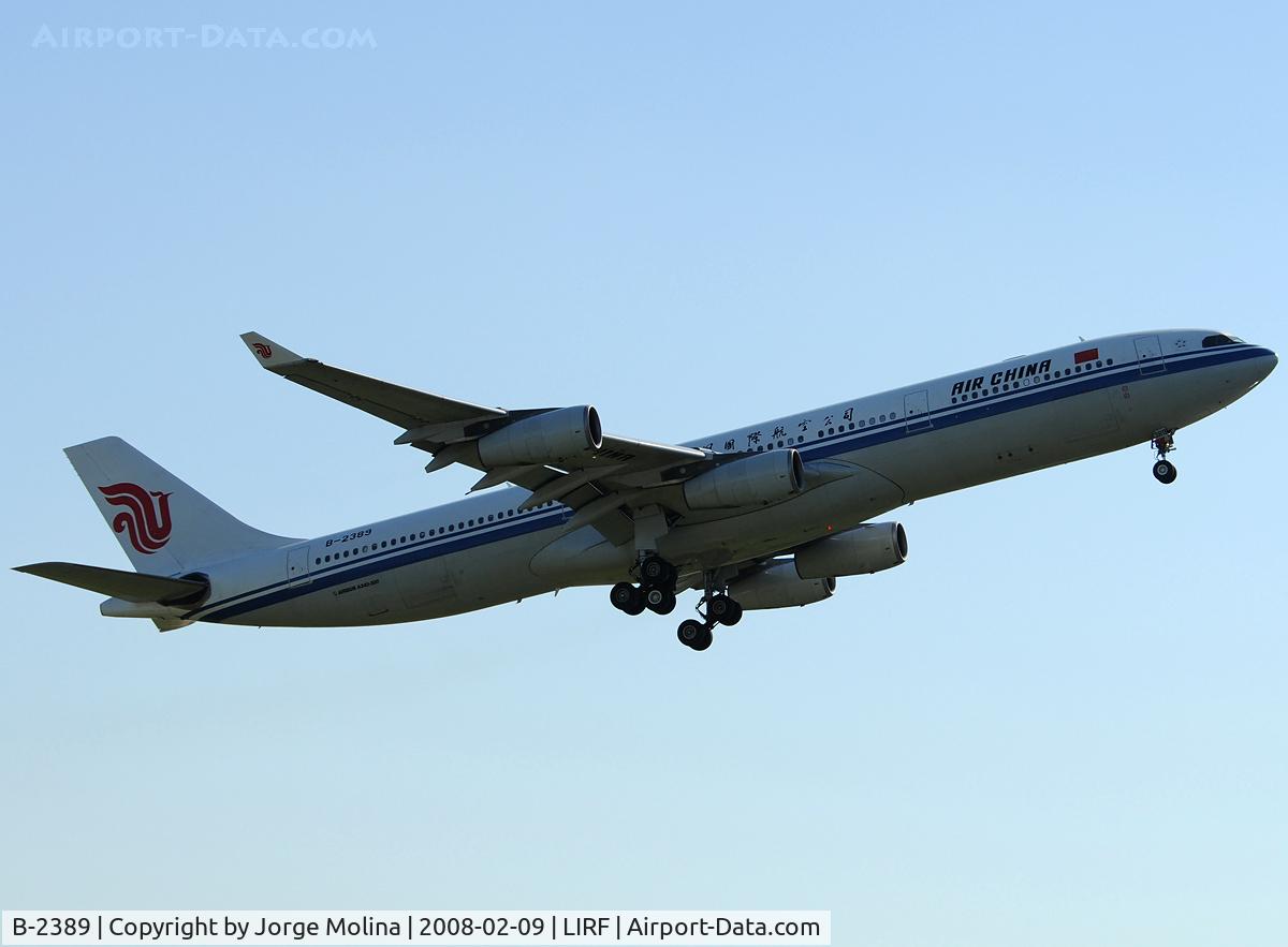 B-2389, 1998 Airbus A340-313X C/N 243, Amazing take off to Shanghai...