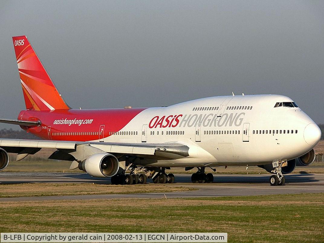 B-LFB, 1989 Boeing 747-412 C/N 24065, Touch down take offs(DSA) DONCASTER SHEFFIELD