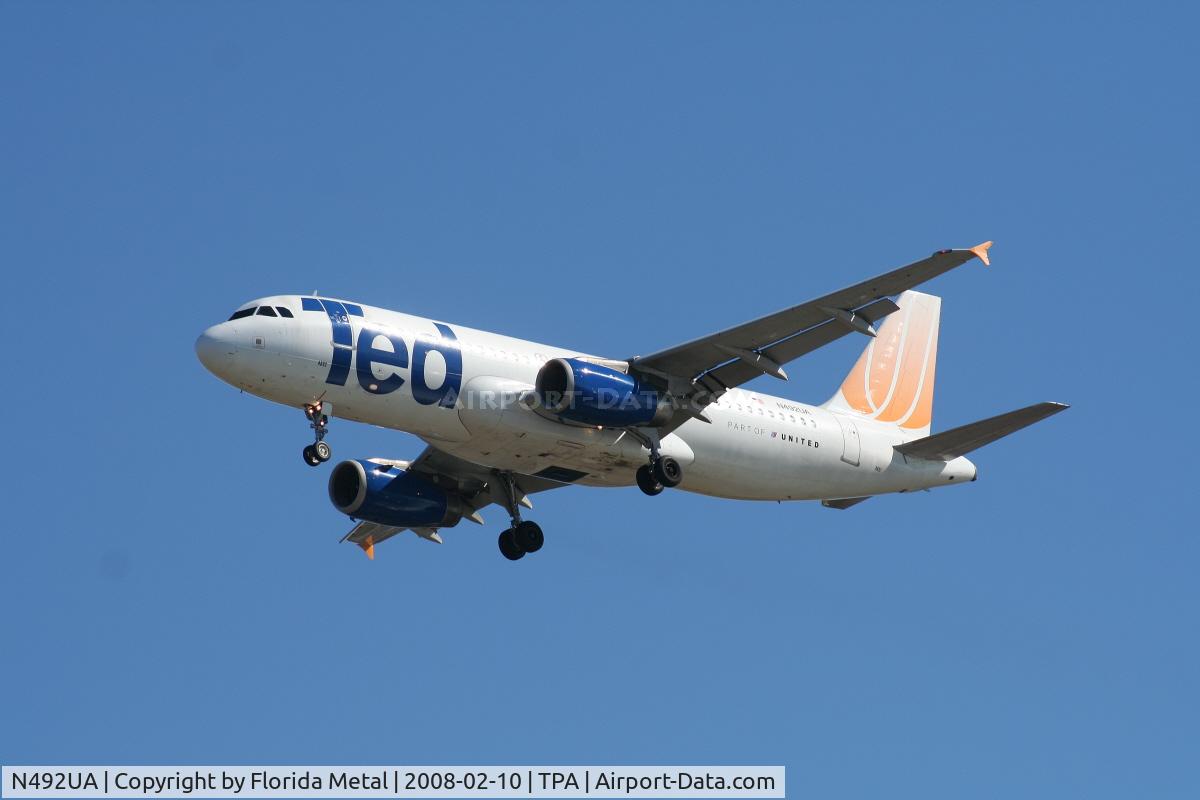 N492UA, 2002 Airbus A320-232 C/N 1755, Ted