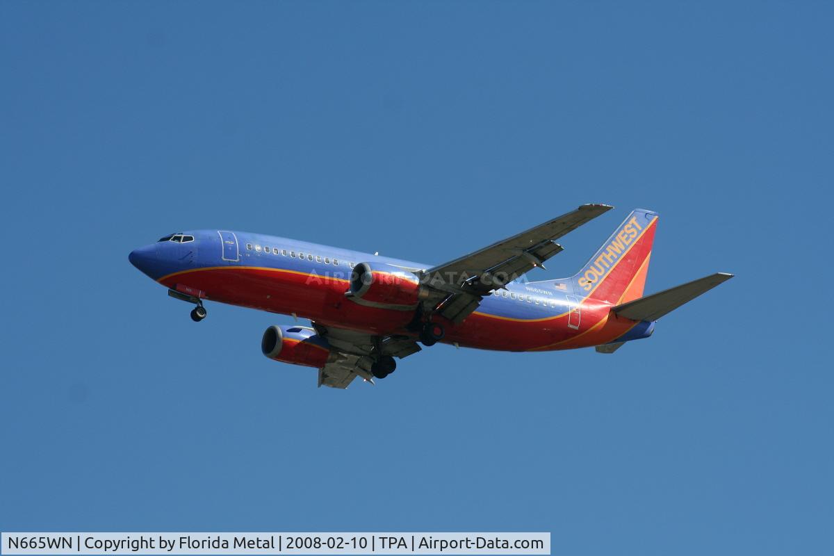 N665WN, 1986 Boeing 737-3Y0 C/N 23497, Southwest