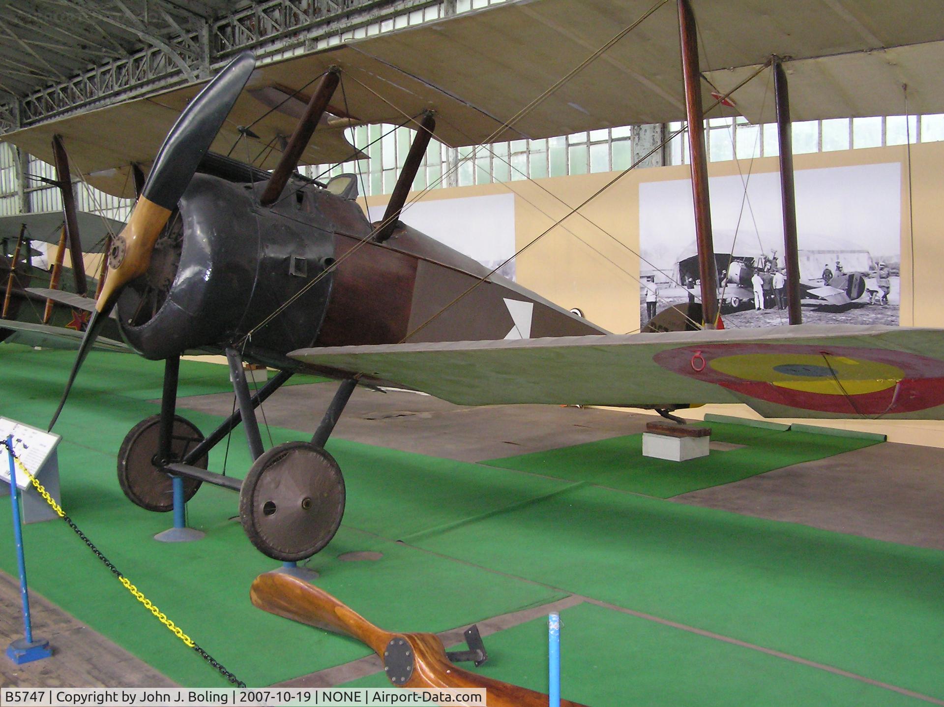 B5747, Sopwith F.1 Camel C/N Not found B5747, Sopwith Camel on display at Brussels Air Museum
