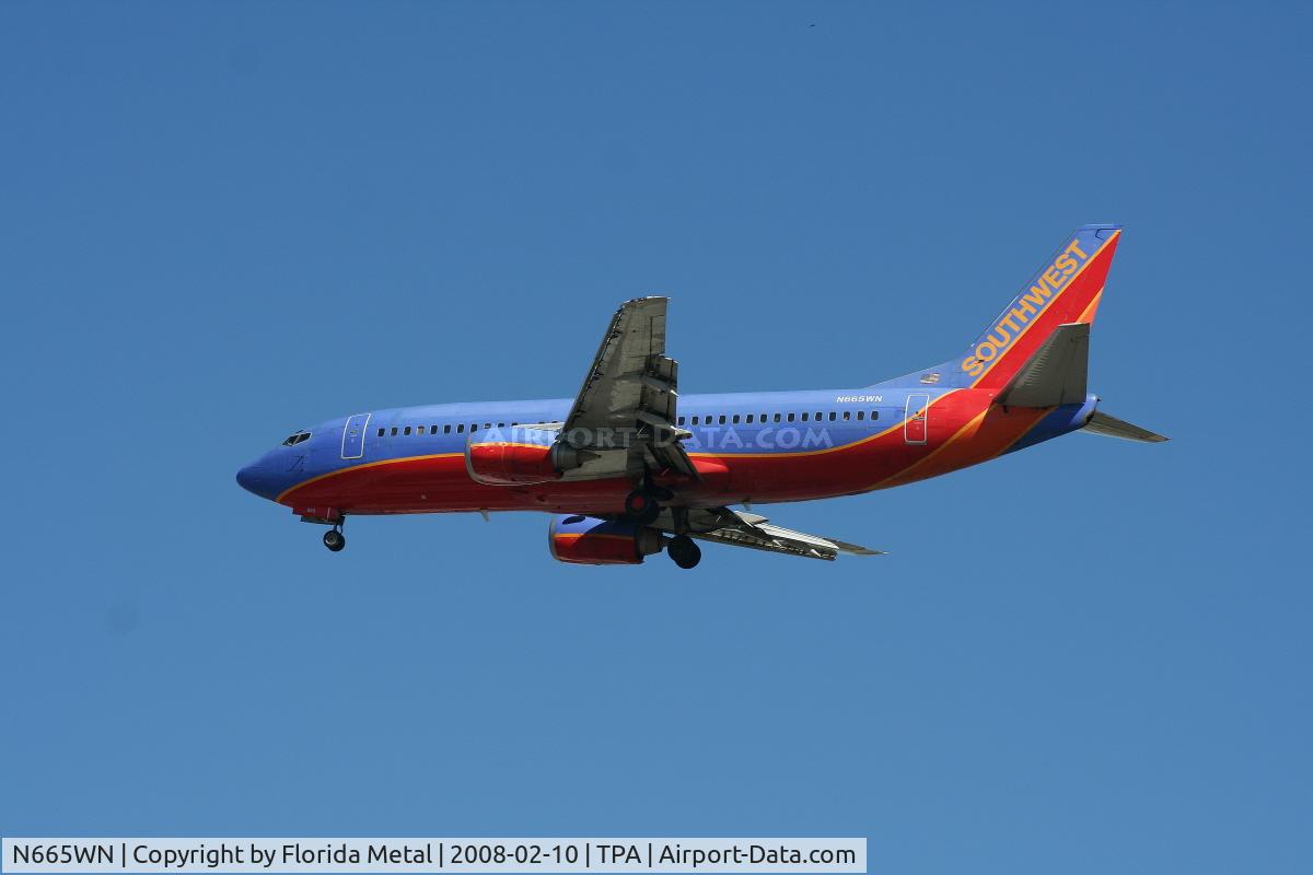 N665WN, 1986 Boeing 737-3Y0 C/N 23497, Southwest