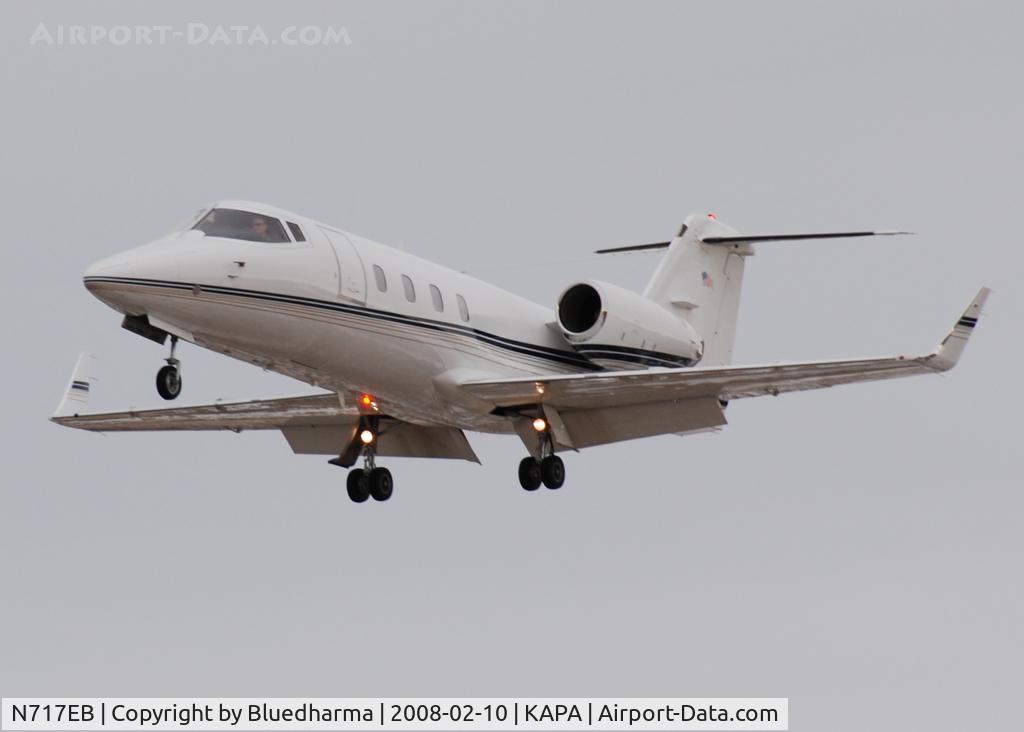 N717EB, 1981 Gates Learjet 55 C/N 016, Approach to 17L.