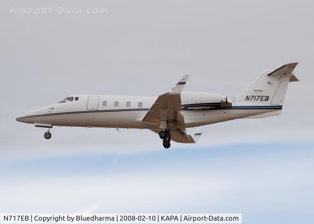 N717EB, 1981 Gates Learjet 55 C/N 016, Approach to 17L.