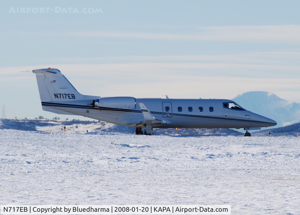 N717EB, 1981 Gates Learjet 55 C/N 016, Position and hold on 17L.