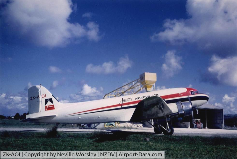 ZK-AOI, 1945 Douglas DC-3 (C-47B-45-DK) C/N 34226, At Dannevirke 1967