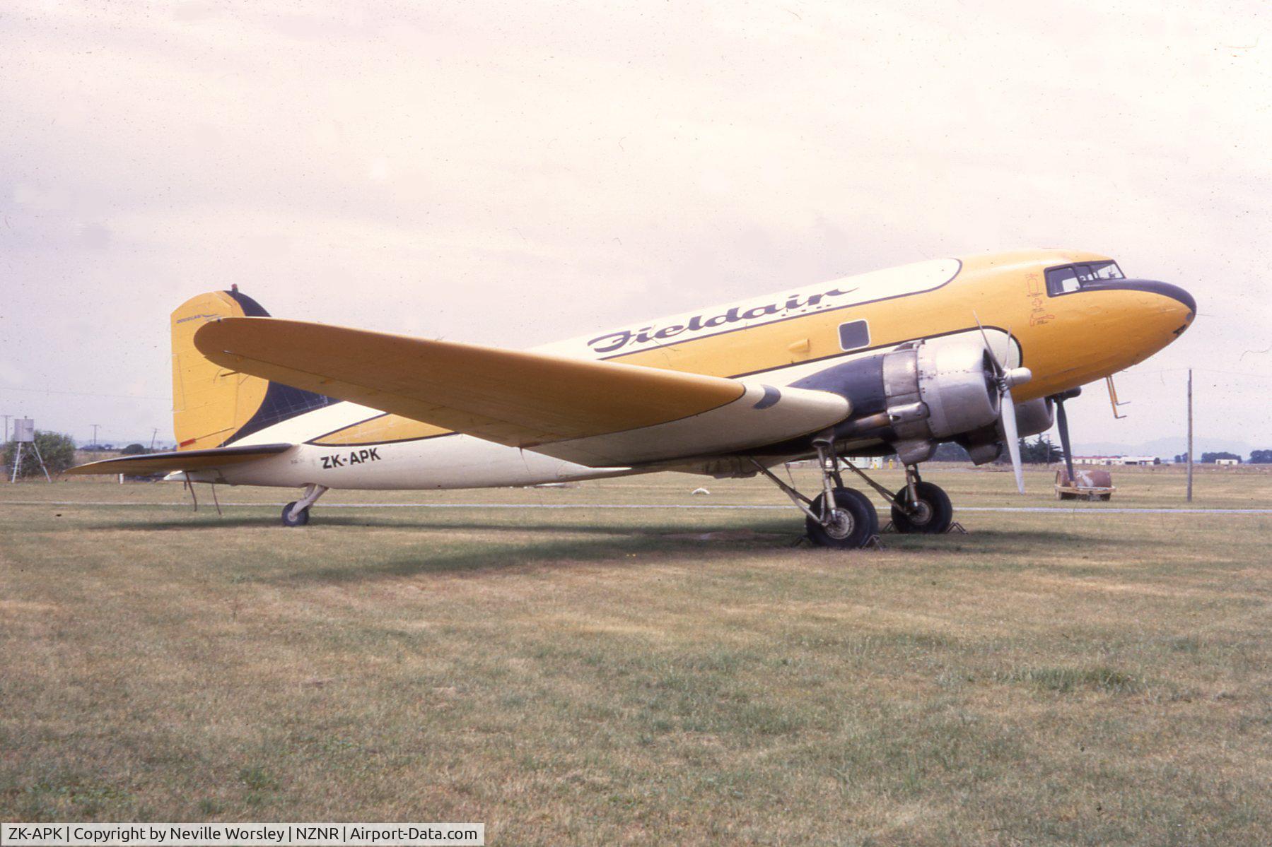 ZK-APK, 1945 Douglas C-47B Skytrain C/N 34227, At Napier 1971