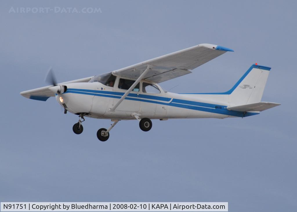 N91751, 1973 Cessna 172M C/N 17261509, Approach to 17L.