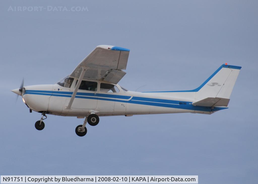 N91751, 1973 Cessna 172M C/N 17261509, Approach to 17L.