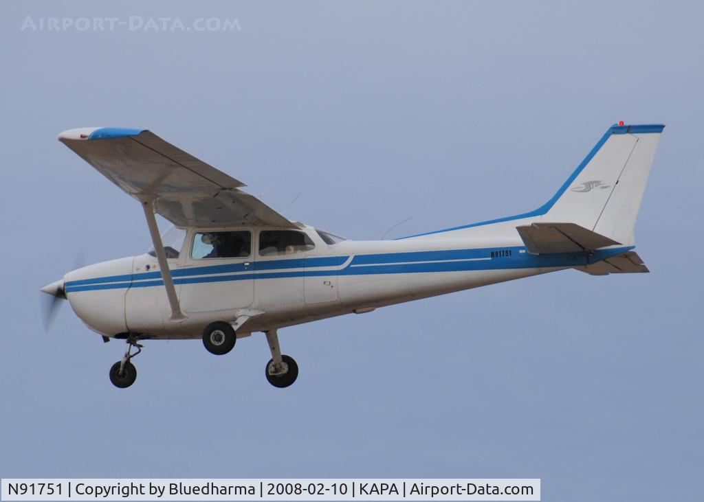 N91751, 1973 Cessna 172M C/N 17261509, Approach to 17L.