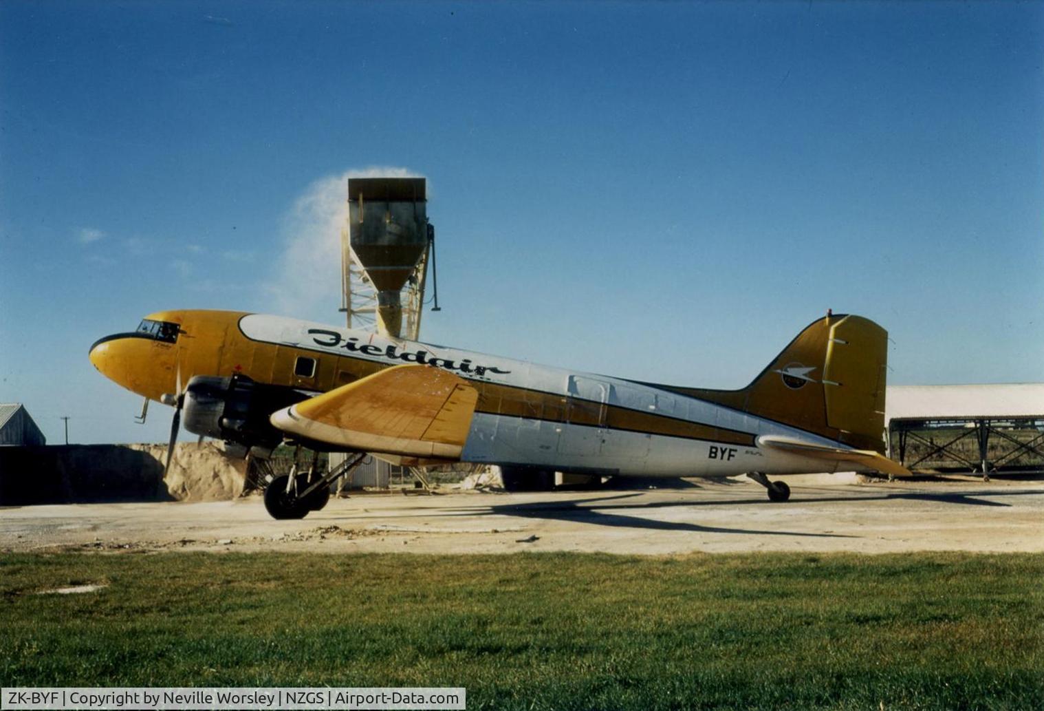 ZK-BYF, 1944 Douglas C-47B Skytrain C/N 20051, Loading at Gisborne 1978
