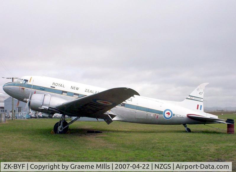 ZK-BYF, 1944 Douglas C-47B Skytrain C/N 20051, At Gisborne 2007
