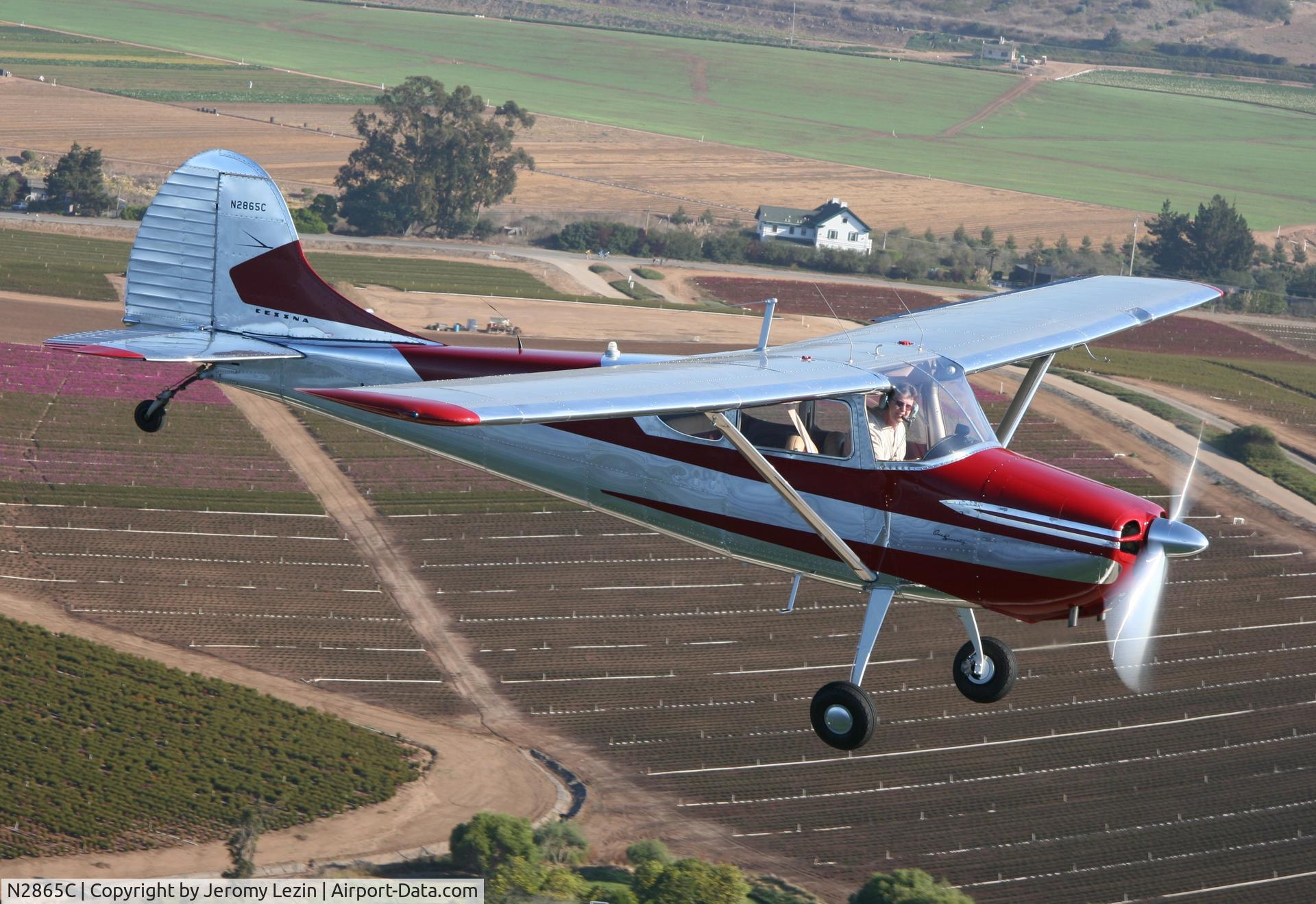 N2865C, 1954 Cessna 170B C/N 26408, In flight
