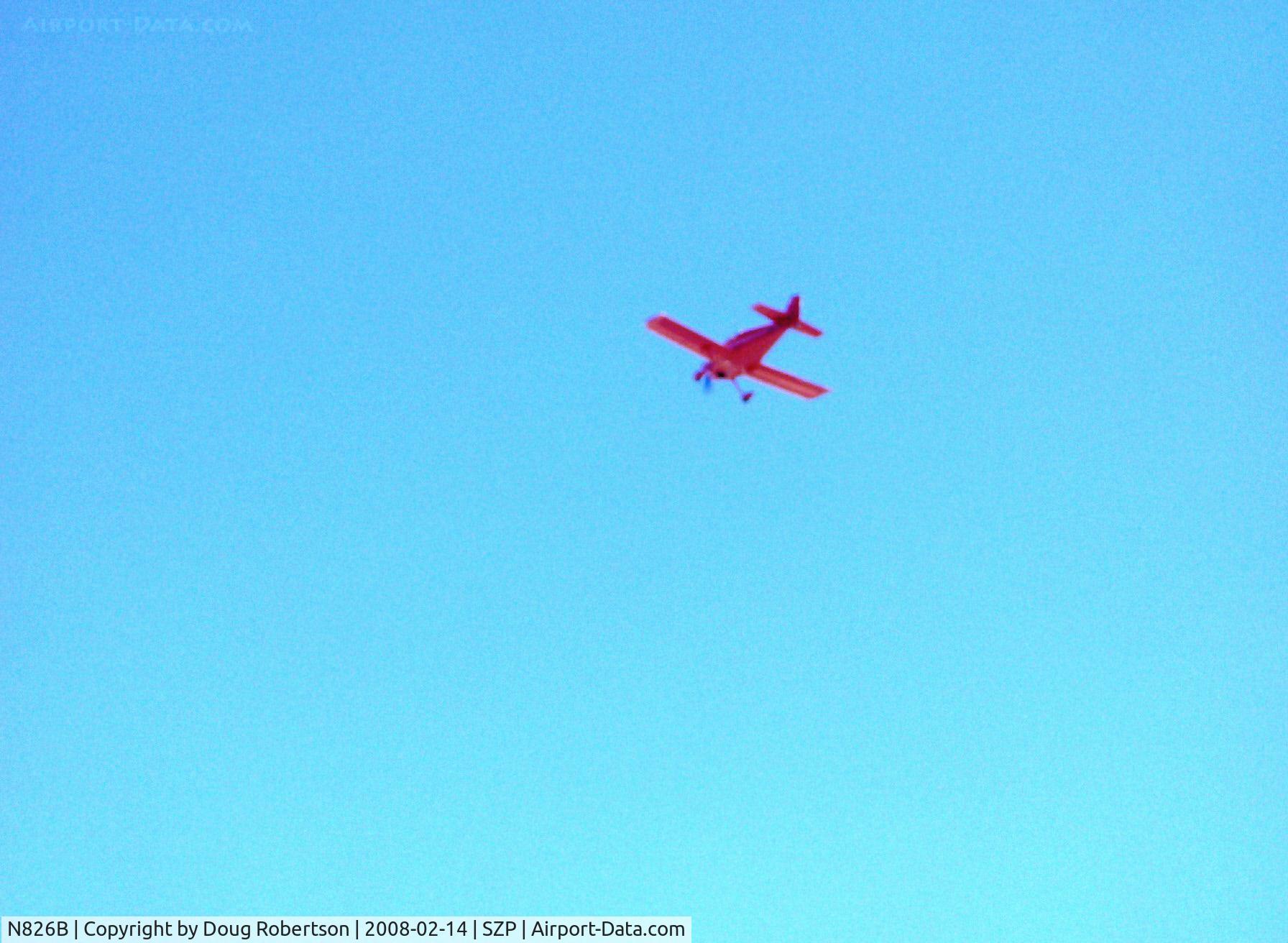 N826B, 1995 Vans RV-6 C/N 22290, 1995 Newhall VAN's RV-6, Lycoming O-320, takeoff climb Rwy 04 in stiff wind