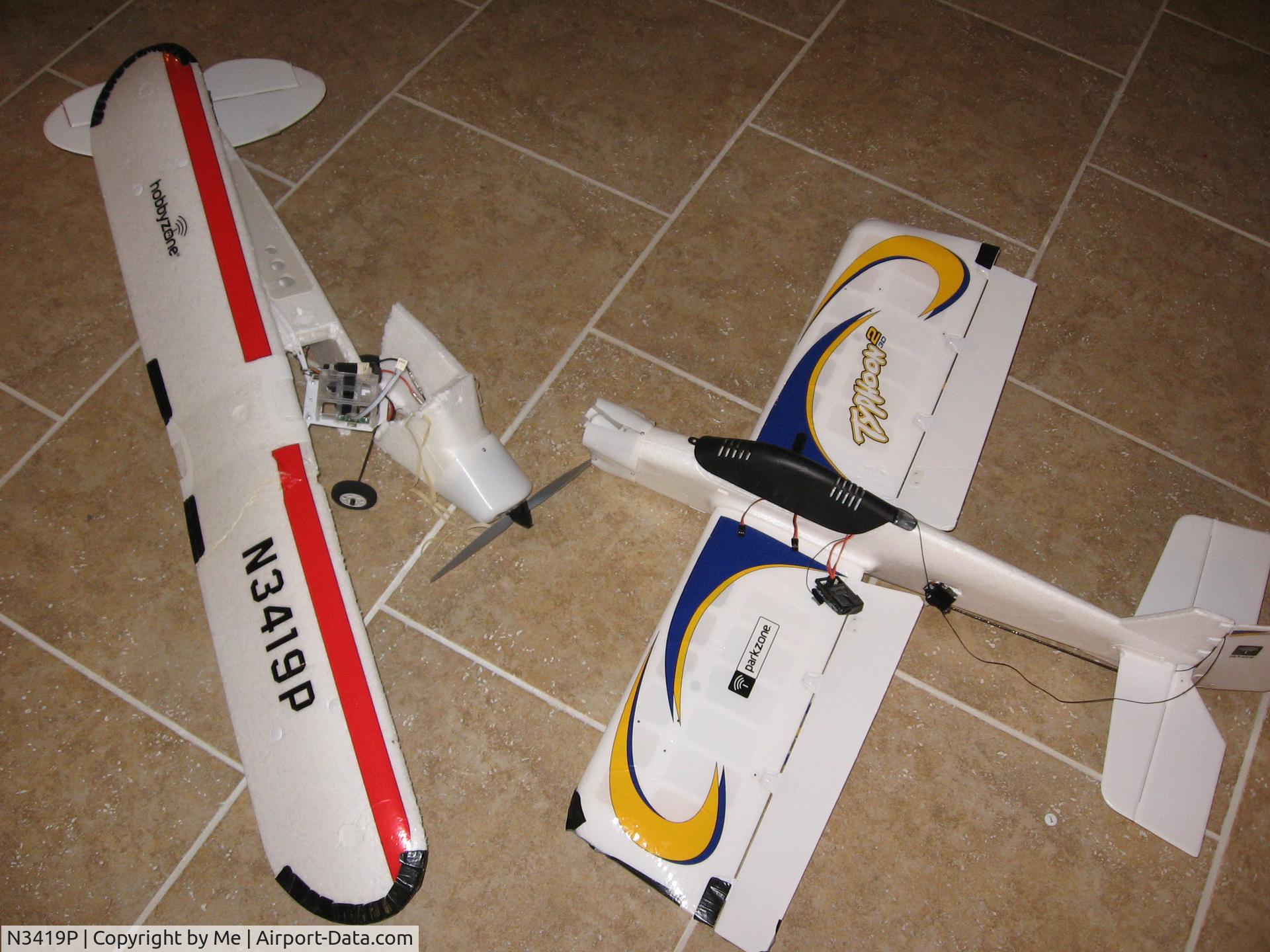 Aircraft N3419P, 1959 Piper PA-18, c/n 18-6774, Rc plane, photo by Me