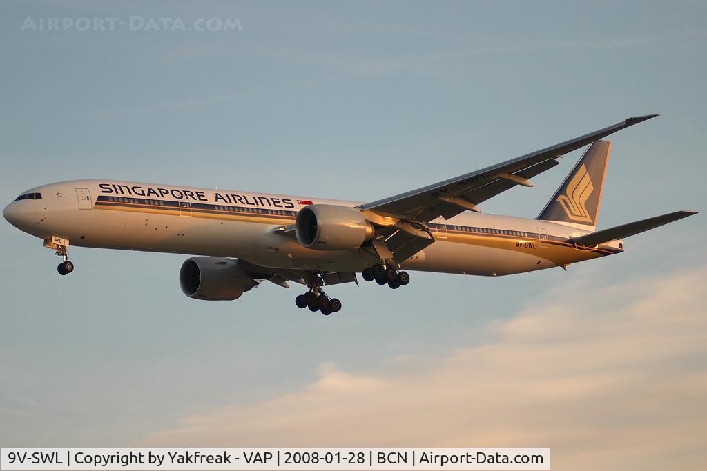 9V-SWL, 2007 Boeing 777-312/ER C/N 34577, Singapore Airlines Boeing 777-300