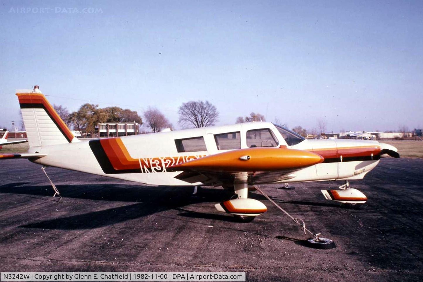 N3242W, 1965 Piper PA-32-260 Cherokee Six C/N 32-57, Photo taken for aircraft recognition training.  Based at the north ramp.
