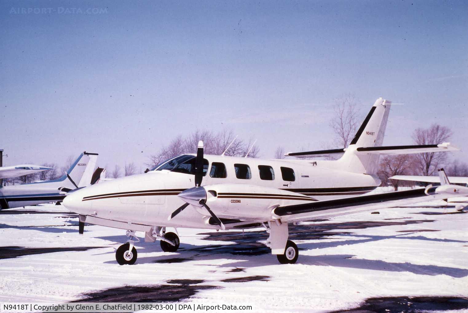 N9418T, Cessna T303 Crusader Crusader C/N Not found N9418T, Photo taken for aircraft recognition training. Ex-N9418T, Cessna 303