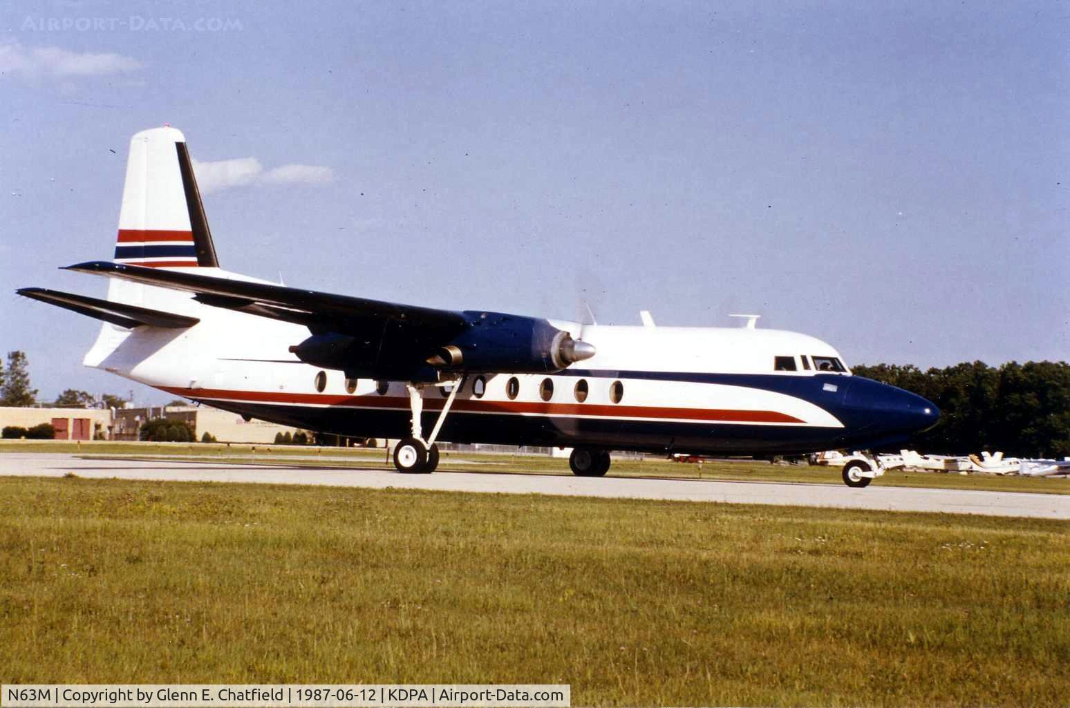 N63M, 1953 Fairchild F-27F C/N 102, Photo taken for aircraft recognition training.  F.27 in a really nice paint scheme