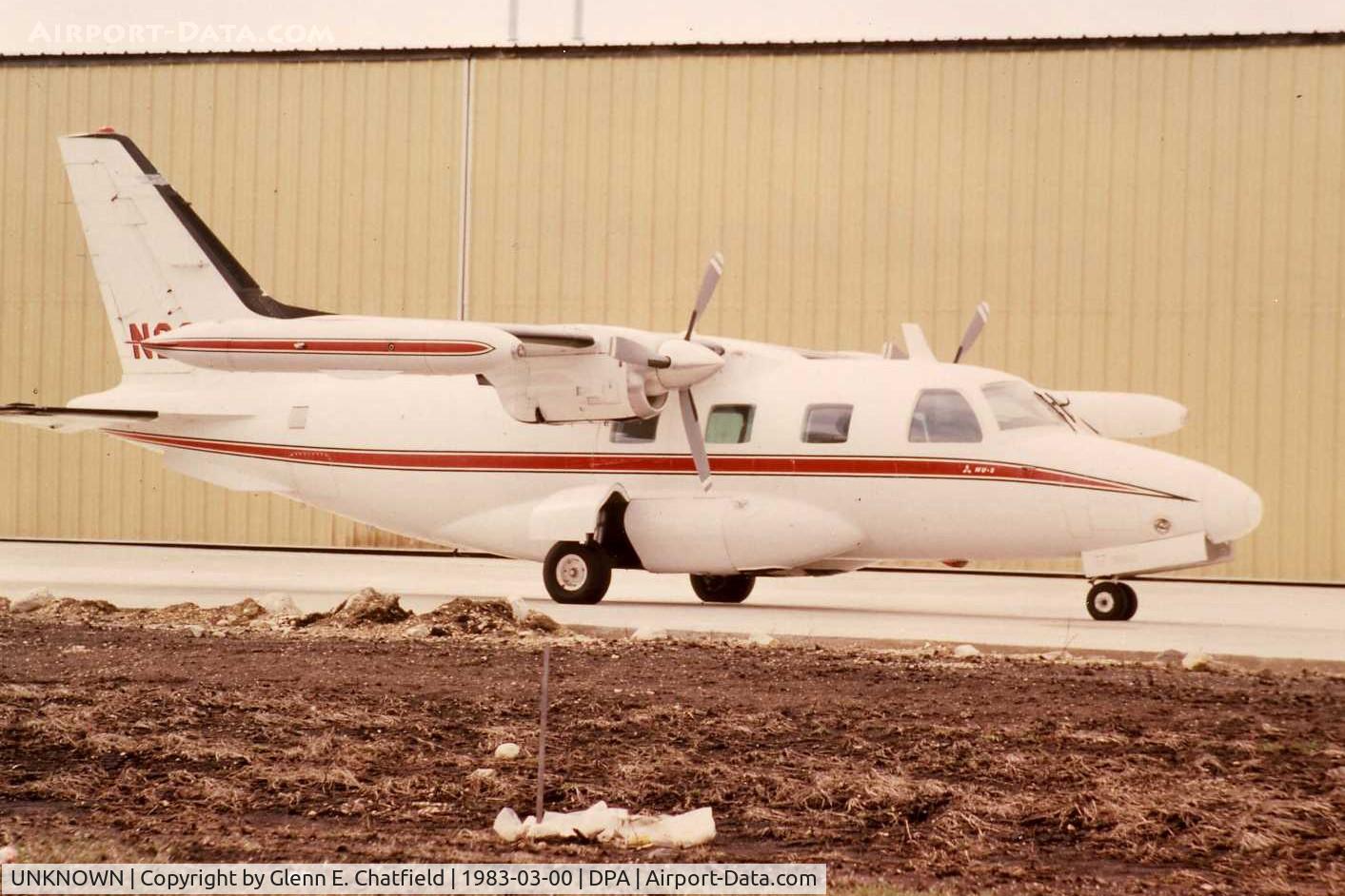 UNKNOWN, , Photo taken for aircraft recognition training.  Mitsubishi MU-2 at the west hangars