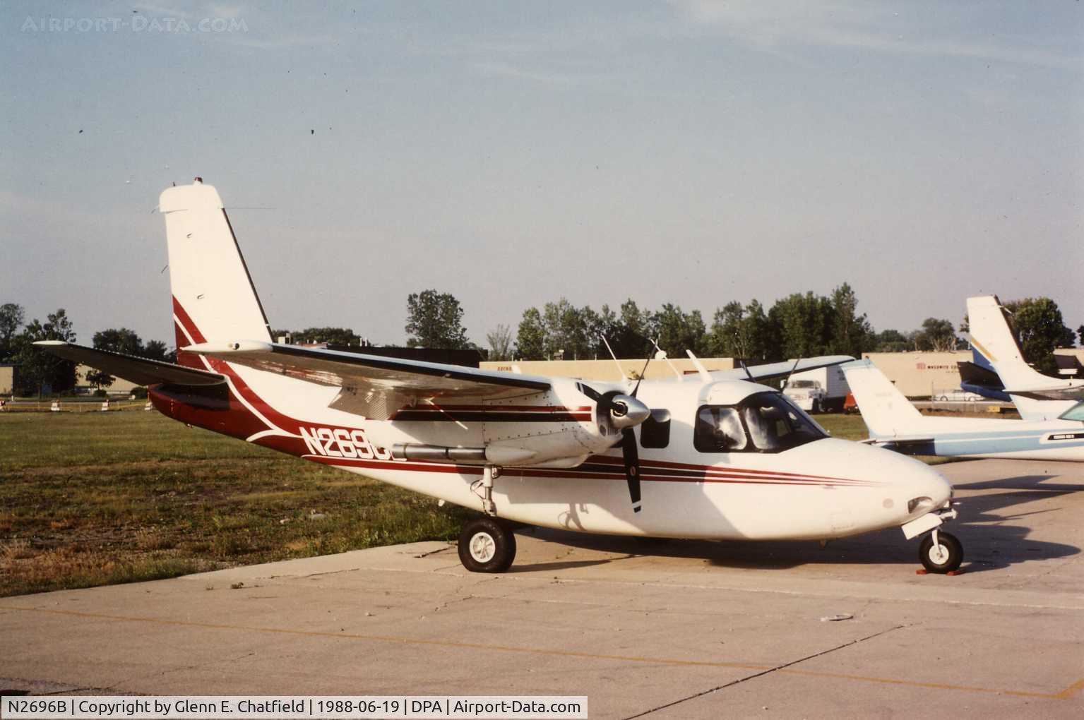 N2696B, 1955 Aero Commander 560 C/N 196, Photo taken for aircraft recognition training. Commander 560