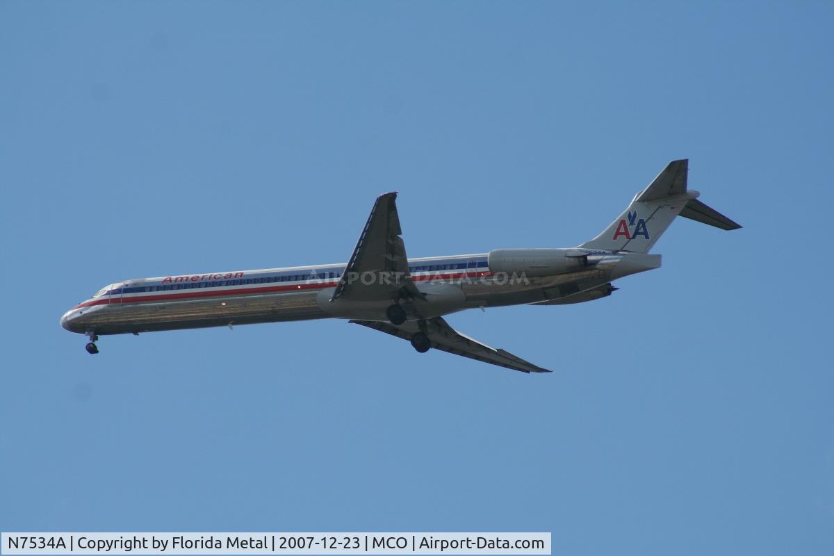 N7534A, 1990 McDonnell Douglas MD-82 (DC-9-82) C/N 49988, American