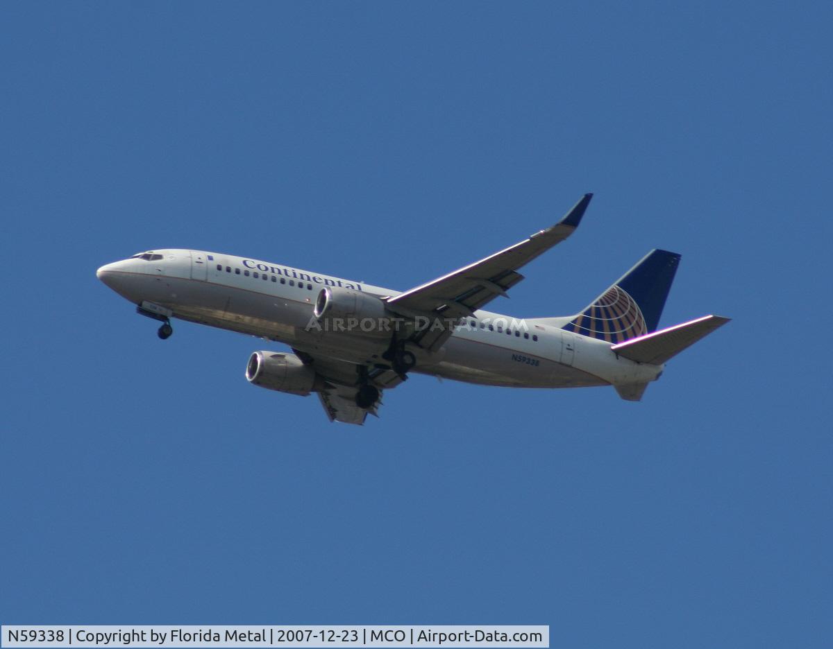 N59338, 1987 Boeing 737-3TO C/N 23576, Continental
