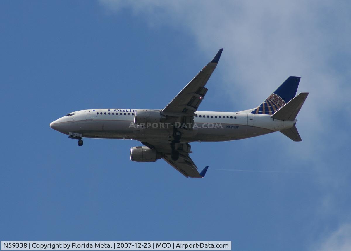 N59338, 1987 Boeing 737-3TO C/N 23576, Continental