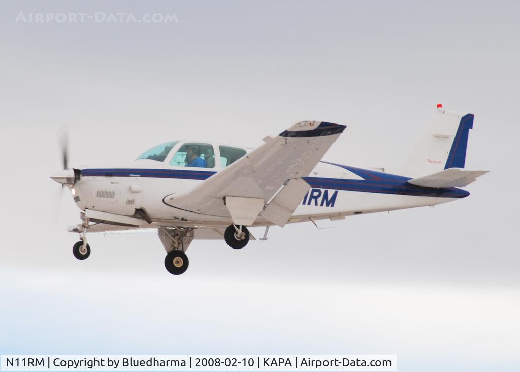 N11RM, 1993 Beech B36TC Bonanza C/N EA-553, Approach to 17L.