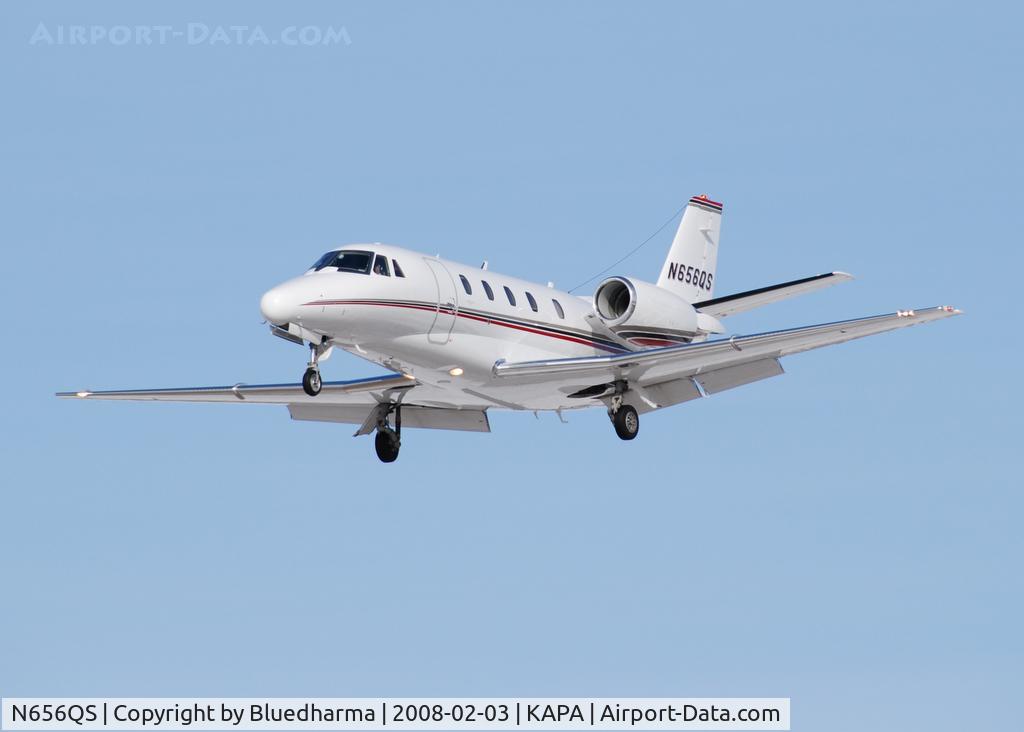 N656QS, 2007 Cessna 560XLS Citation Excel C/N 560-5732, Approach to 17L.