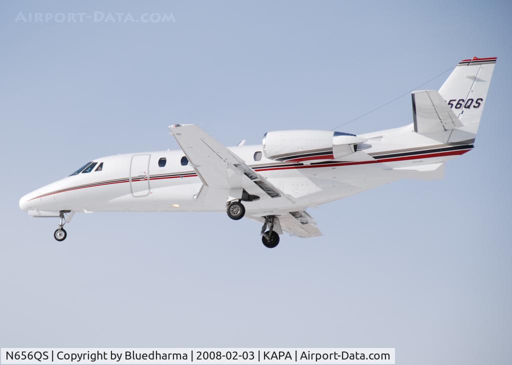N656QS, 2007 Cessna 560XLS Citation Excel C/N 560-5732, Approach to 17L.