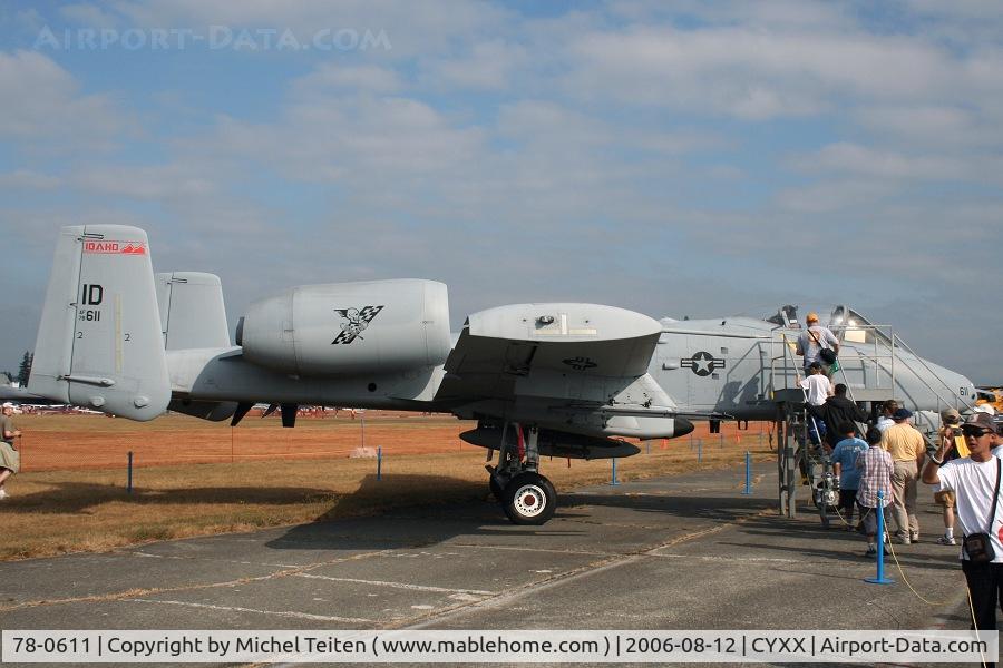 78-0611, 1978 Fairchild Republic A-10C Thunderbolt II C/N A10-0231, 190th Fighter Squadron / 124th Wing Idaho Air National Guard