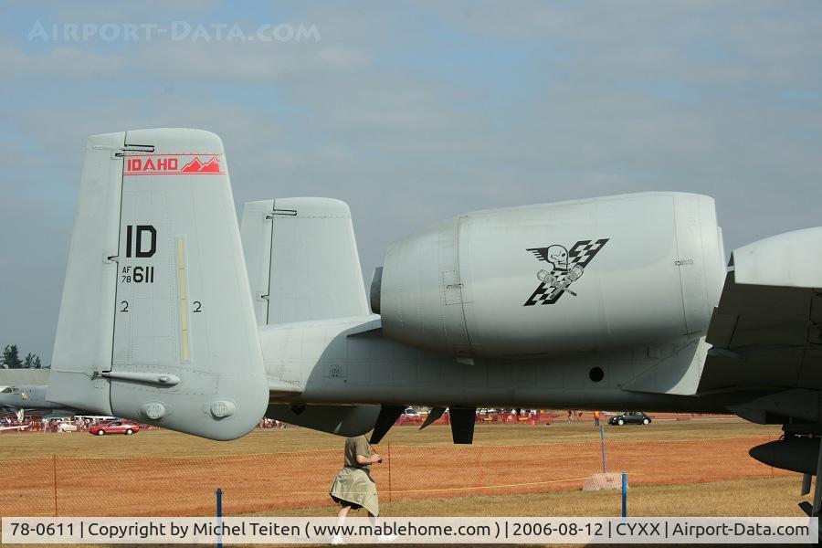 78-0611, 1978 Fairchild Republic A-10C Thunderbolt II C/N A10-0231, 190th Fighter Squadron / 124th Wing Idaho Air National Guard
