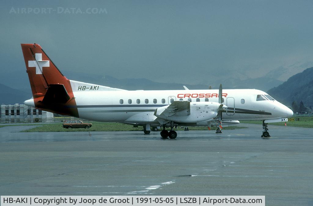 HB-AKI, 1990 Saab 340B C/N 340B-208, When Bart Hoekstra and I visited Bern it happened to be a very wet day. We saw plenty of 