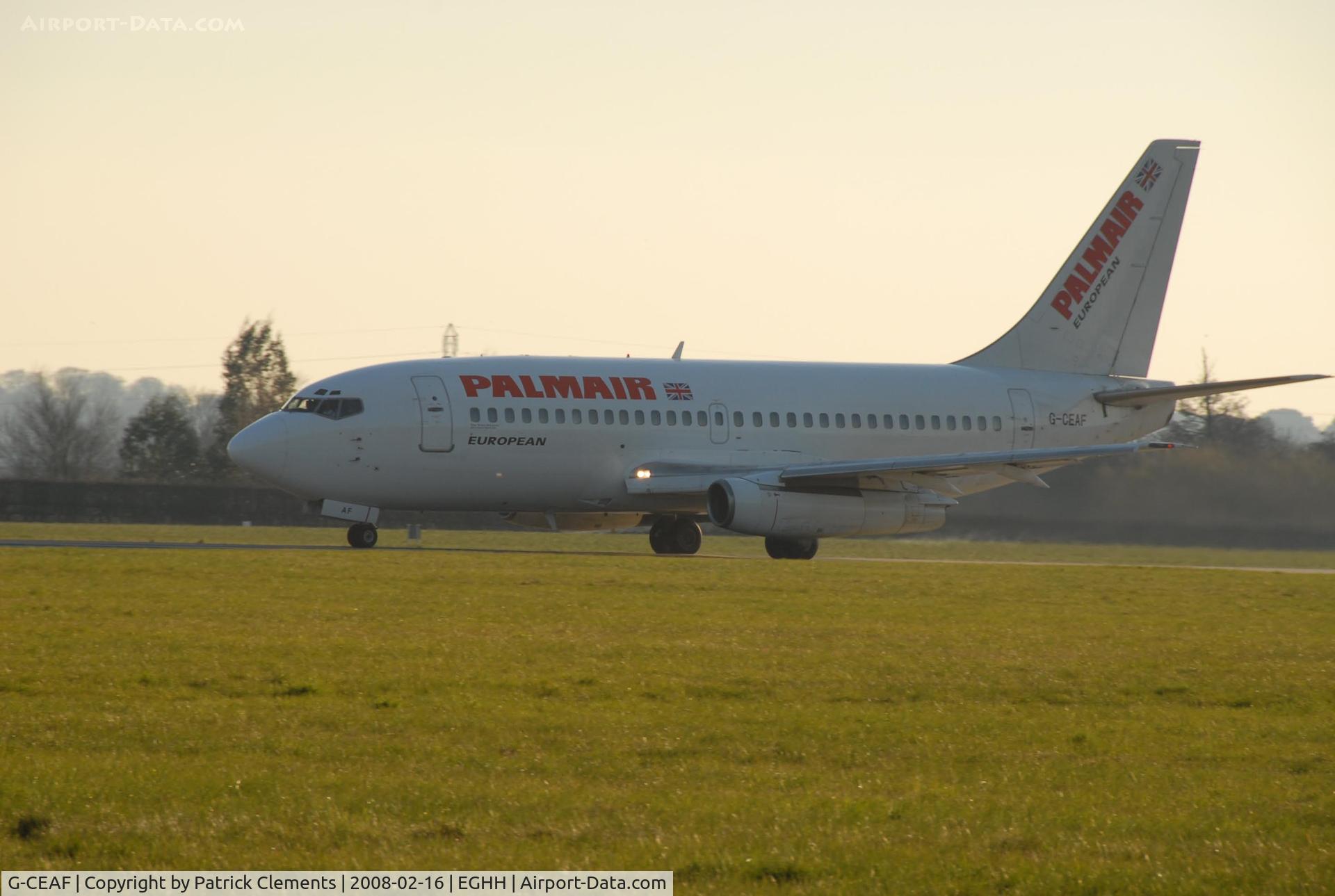 G-CEAF, 1974 Boeing 737-229 C/N 20910, DEPARTING RUNWAY 08