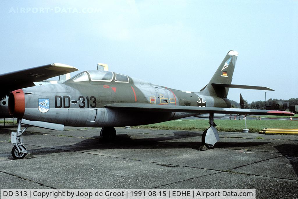 DD 313, Republic F-84F Thunderstreak C/N Not found 52-6774, This picture was taken before the museum moved to Berlin-Gatow.