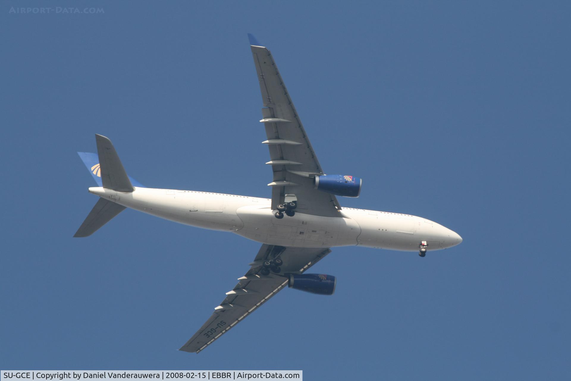 SU-GCE, 2004 Airbus A330-243 C/N 600, arrival of flight MS725 (flying over my house)