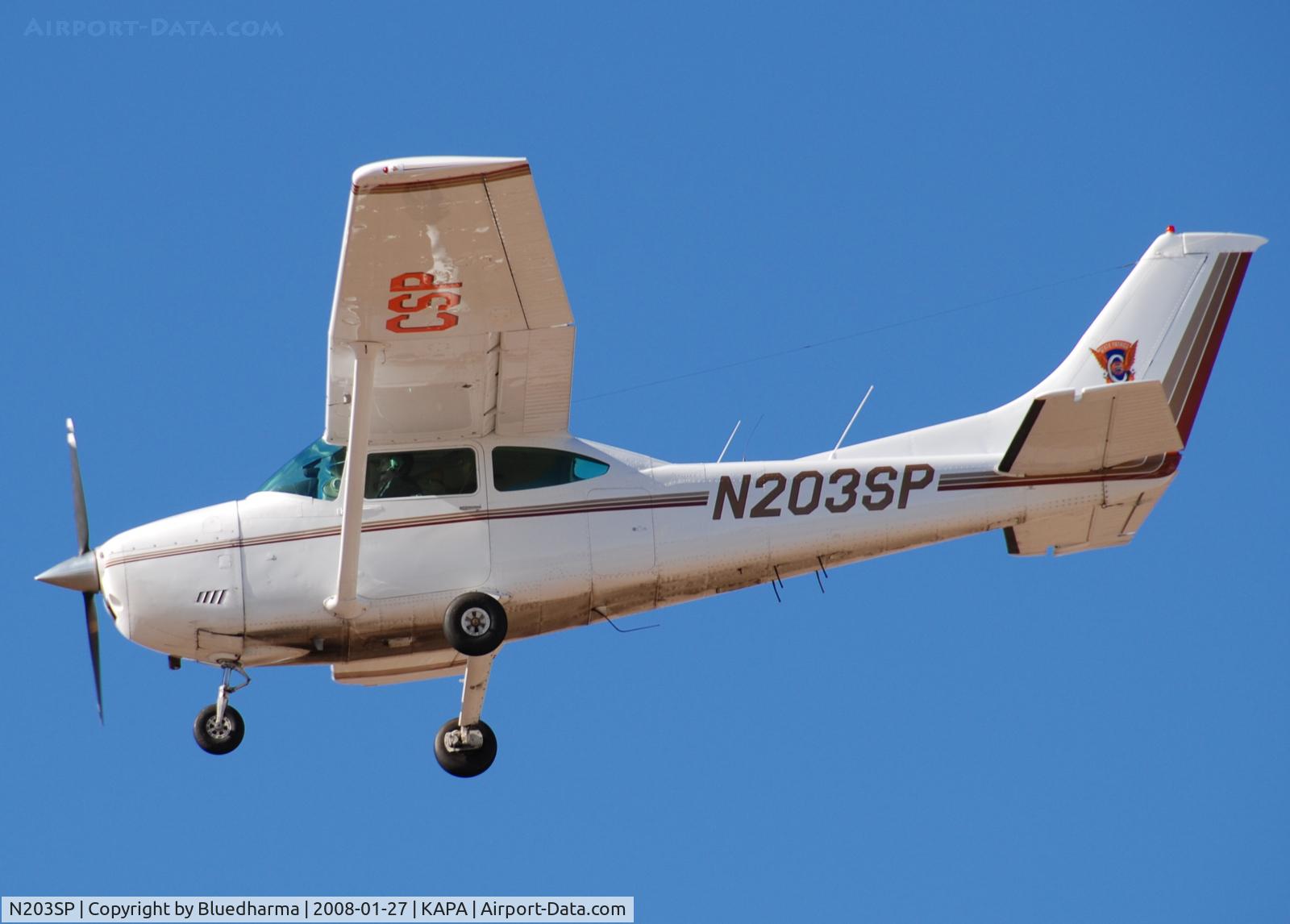 N203SP, 1980 Cessna 182Q Skylane C/N 18267546, CSP on final approach to 17L.