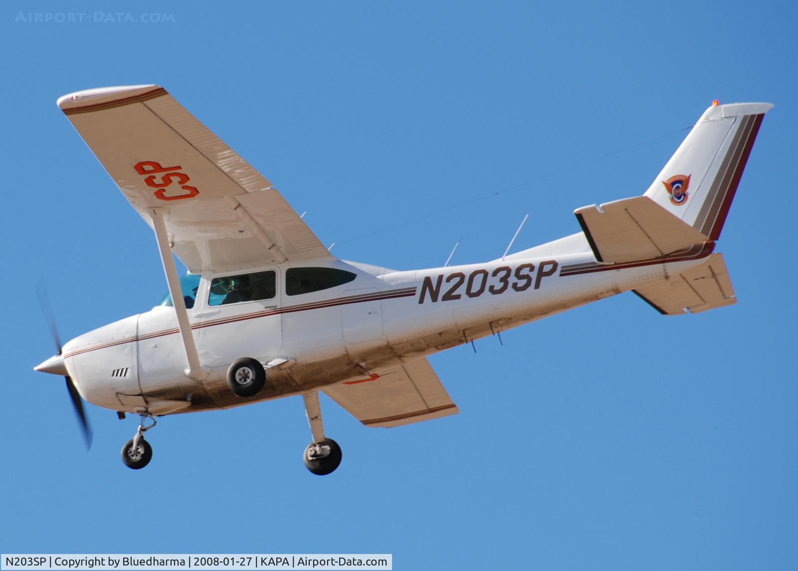 N203SP, 1980 Cessna 182Q Skylane C/N 18267546, CSP on final approach to 17L.