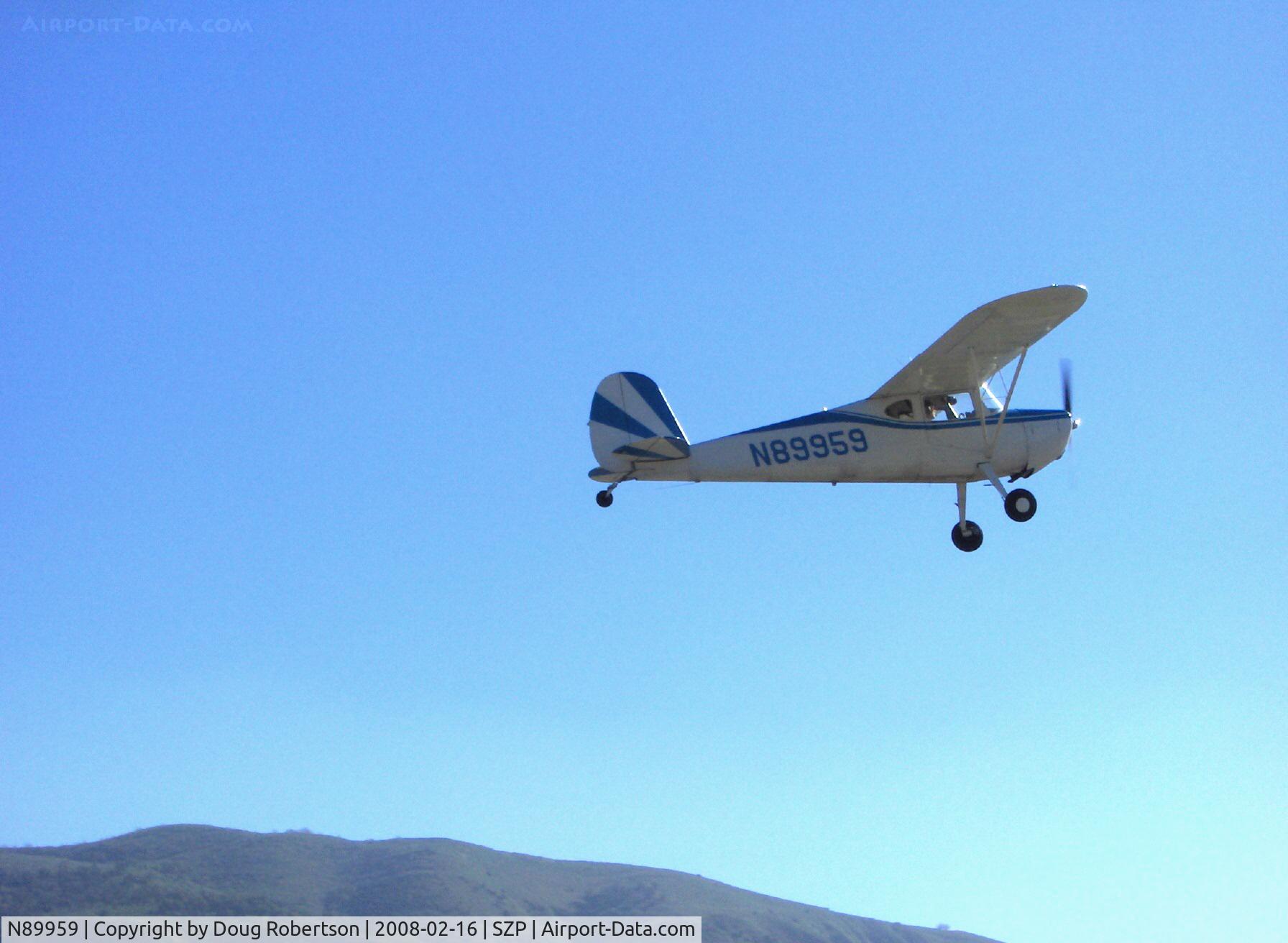 N89959, 1946 Cessna 140 C/N 9011, 1946 Cessna 140, Continental O-200 100 Hp upgrade, takeoff climb Rwy 22